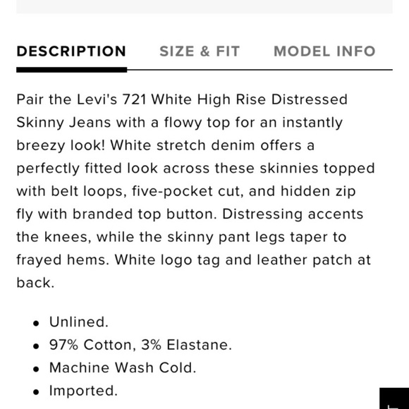 Levi’s 721 High Rise Ankle - Picture 3 of 9